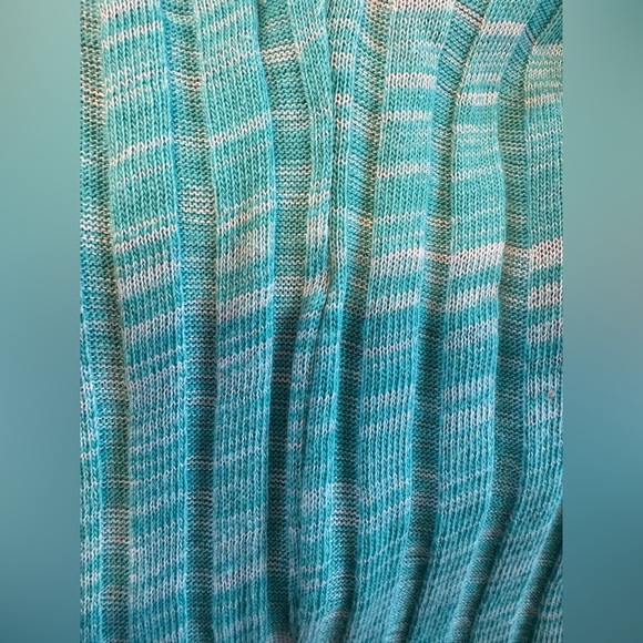 ZARA Ribbed Halter Jumpsuit in Turquoise Blue, Size Medium - Picture 15 of 16